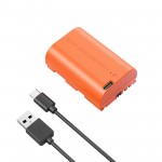 SmallRig 4968 LP-E6NH USB-C Rechargeable Camera Battery Orange