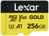 Lexar microSDXC GOLD UHS-II/C10/A1/U3 R280/W180 (V60) 256GB (LMSGOLD256G-BNNNG)
