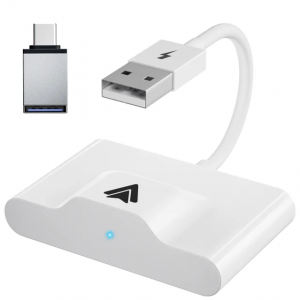 Iphone Uniytriox Wireless Activator Autobox Android Auto Wireless Carplay Adapter (B0BHYVLPBF) White