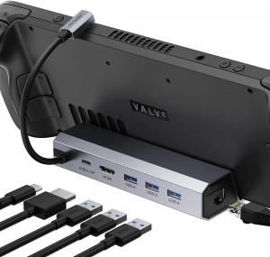 JSAUX Docking Station for Steam Deck, 6-in-1 Steam Deck Dock with HDMI 2.0 4K @ 60Hz (HB0603)