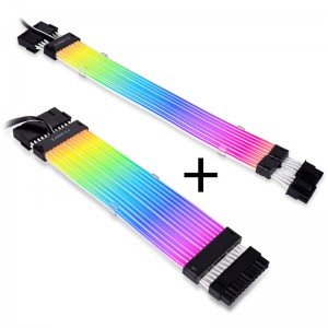 Lian Li Strimer Plus V2 RGB Motherboard + Strimer Plus V2 Triple 8-Pin RGB VGA
