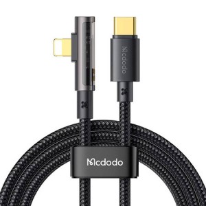 Mcdodo CA-3390 USB-C to Lightning cable 36W 1.2m angle Black