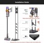 Foho Stand for Dyson V15 V12 V11 V10 V8 V7 V6, Metal Storage Black