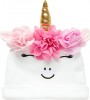 Rising Star Baby Girl Unicorn Hat, Bib, and Bootie Gift Box Set, Pink and White, Age 6-12 Months (GNX88614AZ)