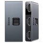 Baseus two-way switch splitter HDMI switcher - 2x HDMI 4K / 30 Hz gray (CAHUB-BC0G)