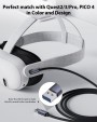 Stouchi Limited Link Cable 5m, Compatible with Meta/Oculus Quest3/Quest2/Pro PICO 4 PC Steam VR (CTC5-Black)